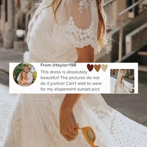 Boho gypsy lace dot maxi dress white tier Never Worn - Picture 3 of 5